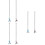 6Pcs Long Handle Glass Cocktail Stirring Rods Assorted Colors 7