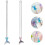 6Pcs Long Handle Glass Cocktail Stirring Rods Assorted Colors 11