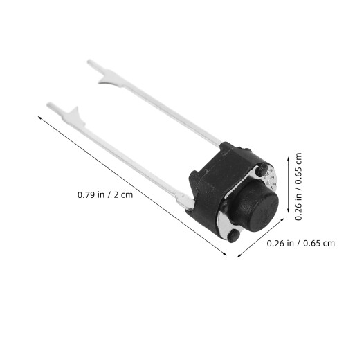 40Pcs Miniature Tactile Push Button Switch Black Copper 1