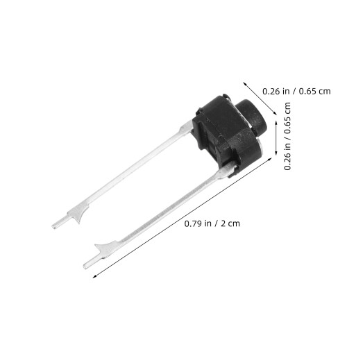 40Pcs Miniature Tactile Push Button Switch Black Copper 2