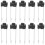 40Pcs Miniature Tactile Push Button Switch Black Copper 9