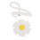 2 pezzi charm in silicone con lettera A - crisantemo bianco 16