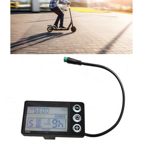 Electric Scooter LCD Display with 5 Pin Connector – Easy Read Speed Meter Panel in ABS 2
