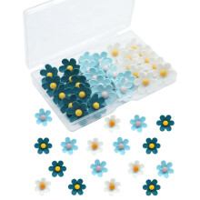 50St Resin Bloem Punaise Voor Kantoor Prikbord En Fotodecoratie