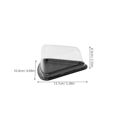 100Pcs Disposable 6 Inch Cake Slice Boxes - Secure Clamshell Design 1