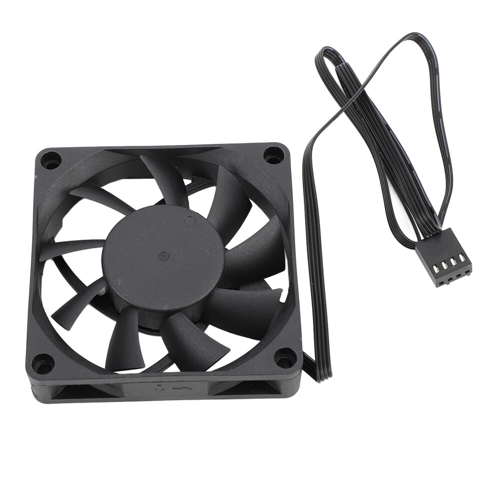 70Mm Dual Ball Bearing Pwm Fan 2500Rpm Pc Case Cooler, Black 7901385794702