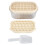 Easy-Release Ice Cube Tray with Lid Beige 2 Layer 1