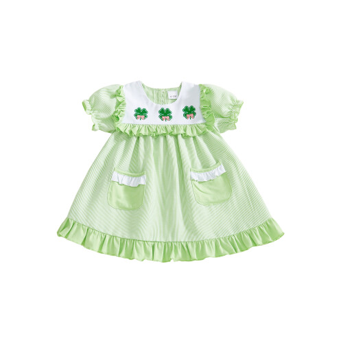 (6-12 Months, Green) Μοντέρνο Φόρεμα για Κοντά Μανίκια