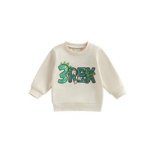 (3-4 Years, Beige) Γενέθλια φούτερ νήπιου μπλούζες φθινοπώρου