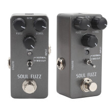DC9V Fuzz-Pedal, kompaktes Silberlegierungsgehäuse, 10mA