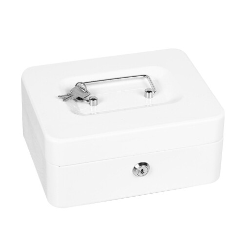 Portable Fireproof Safe Box 200x160x90mm Metal Security Case White 1