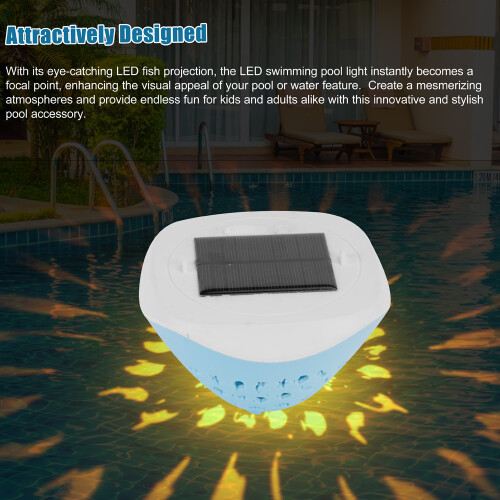 Solar Floating LED Fish Projection Lamp with 4 Colors, IP67 Waterproof, 6 Modes 1