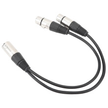 Cavo XLR maschio a due connettori femmina XLR OFC da 0,3 m