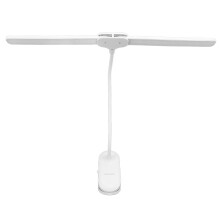 Lampada LED a due teste con morsetto 4000mAh 3 modalità di illuminazione