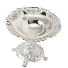 European Style Zinc Alloy Fruit Tray, Silver, 17.5x15cm