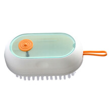 Spazzola spazzola automatica con dispenser di sapone per scarpe e casa, bianca, 12x6,5x2,5 cm