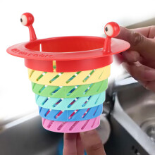 Colorful Foldable Plastic Sink Strainer 110-118mm Food Debris Catcher
