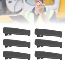 Set di 6 clip cintura radio in ABS nero per IC-F1000, IC-F2000, V10MR, UP280