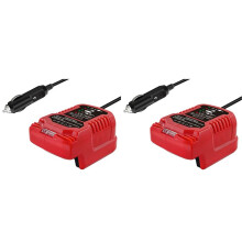 2X Autoladegerät für 18 V M18 Akkuladegerät Ersatz, Tragbares -Schnellladegerät, Zigarettenanzünderstecker
