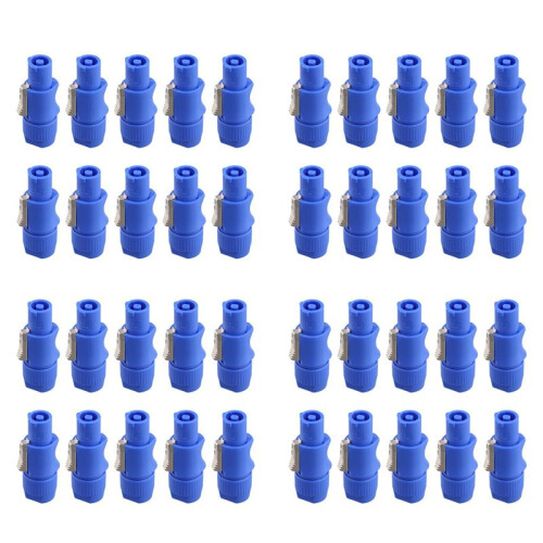40Pcs 3 PIN Male Powercon Connector Signal Input Jack for  Light Stage Light Power Input