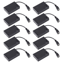 10pcs 3XAA Battery Case with Cover and Connected to USB Female Connector USB Female Socket Battery Holder
