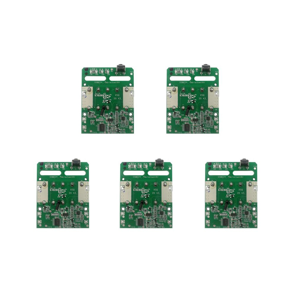 5Pcs Li-Ion Battery Charging Protection Circuit Board Pcb Board For 18V Lithium Battery Rack 4711722488514