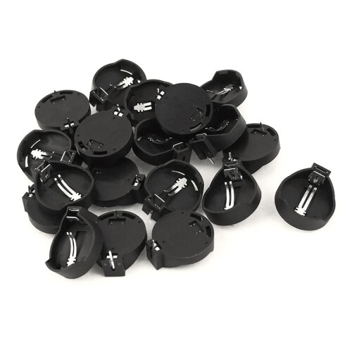 3V CR2032 CR2025 Button Cell Battery Holder Adapter Black 60 Pieces 1