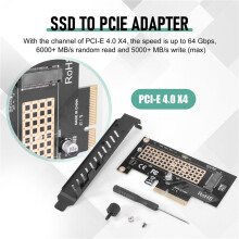 M.2 NVME SSD Naar PCIe 4.0-Adapterkaart 64Gbps SSD PCIe4.0 X4-Adapter voor Desktop-Pc PCI-E GEN4 Volledige Snelheid