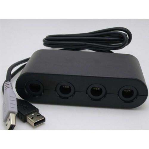 For GameCube Controller Adapter for   U and PC USB - 4  Connection Tap Converter for Multi-Player Games 2