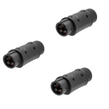 3X SAE Adaptor IEC 62196 2 to J1772 Type 1 Electric Charging EV Vehicle Charger One Side Connector Charing Station 32A
