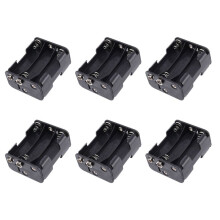 6X Double Side Spring 6 x 1.5 V AA Battery Holder Case Box Black