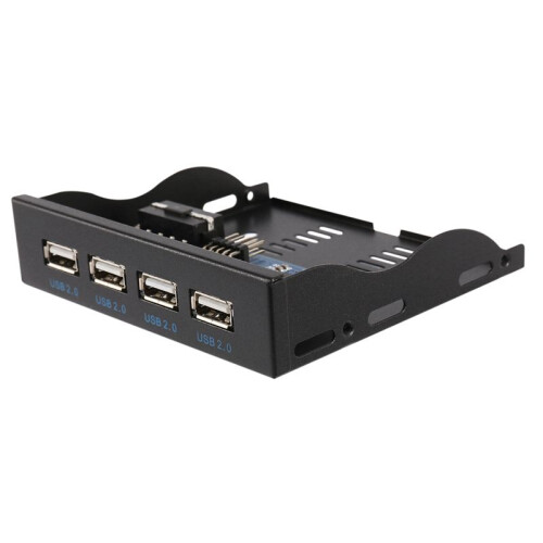 3pcs 3.5 Inch Floppy Bay 4  USB 2.0 Hub USB2.0 Front Panel Expansion Adapter Connector Bracket with 9Pin Cable 1
