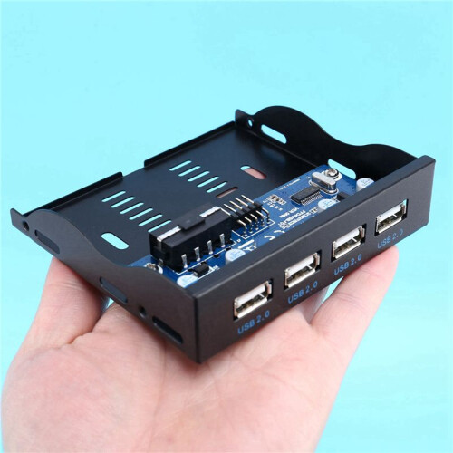 3pcs 3.5 Inch Floppy Bay 4  USB 2.0 Hub USB2.0 Front Panel Expansion Adapter Connector Bracket with 9Pin Cable 2