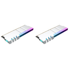 2X Computadora DDR4 DDR5 5V ARGB Sync Memoria Radiador PC RGB Colorido RAM Disipador de Calor Enfriador Calza de Enfriamiento Armadura Plata
