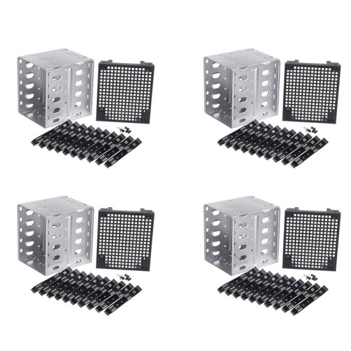 4Set 5,25 Tum Till 5 x 3,5 Tum  HDD Cage Rack Hårddisk Diskhölje Hårddisk Diskfack Caddy Adapter