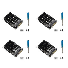 4X M.2 SSD Till U.2 Adapter 2 i 1 M.2 NVMe och -Bus NGFF SSD Till PCI-E U.2 SFF-8639 Adapter PCIe M2 Converter, Utan Shell