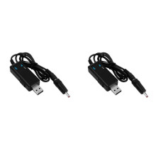 2X USB Boost Converter USB Step- Converter Cable 5V to 9V 12V 3.5X1.35mm Connecter for Power Converter,1 Support 1