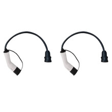 2X Type2 to Schuko 16A Electrical Car Type 2 Charging Side Plug to Schuko Socket EV Charging Adapter Charging Stations