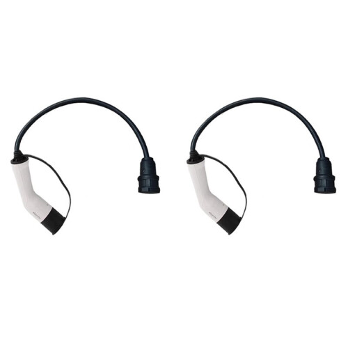 2X Type2 to Schuko 16A Electrical Car Type 2 Charging Side Plug to Schuko Socket EV Charging Adapter Charging Stations