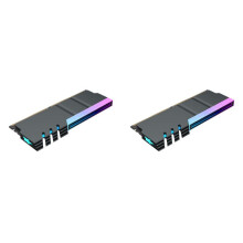 2X Computadora DDR4 DDR5 5V ARGB Sync Memoria Radiador PC RGB Colorido RAM Disipador de Calor Enfriador Calza de Enfriamiento Armadura Negro