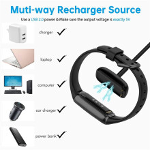 2X for Charge 5/Luxe USB Wireless Magnetic Charger Cable Charging Dock Adapter Watch Accessories 1M