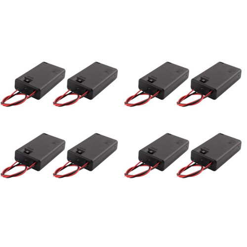 8 Pcs 3 X AAA 4.5V Battery Holder Case Box Wired /OFF  W Cover