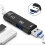 2X 5 In 1 USB 2.0 Type C/USB /Micro-USB/TF/ Memory Card Reader OTG Card Reader Adapter Mobile Phone Accessories,Black 7