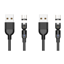 2X 540 Magnetische Kabel Micro-USB Type C Snel Opladen Telefoon Magneet Oplader voor 12 11 Pro X Max 7 8 voor