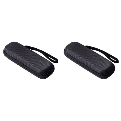 2X Portable M2 SSD Box Storage Bag Travel Case Storage Bag Carrying Box SSD Case Replacement Accessories Black