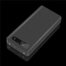2X 18650 Battery Power Bank Case LCD Display Support 20000MAh LCD Display for 8X18650 Battery DIY Powerbank Case(Black)