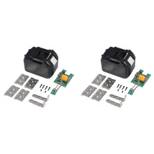 2X Boîtier de Batterie Li-Ion avec Panneau de Protection de Batterie au Lithium pour Kit de Boîtier de Batterie pour Outil de Batterie 15