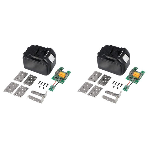 2X Li-Ion Battery Case with Lithium Battery Protective Board for  15-Cell Battery Tool Battery Case Kit