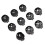 50pcs Black Round Button Battery Holder Case for CR2032 2016 2025 2