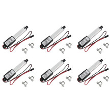 6X Attuatore Micro-Lineare, Corsa da 2 Pollici, 90N/20,3 Libbre, Velocità 9,5 mm/S Attuatore Lineare Motore Elettrico Impermeabile 12V